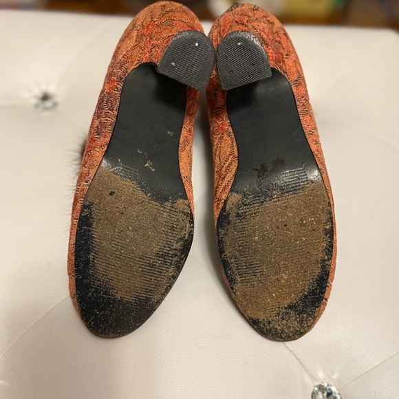 Baci Woman’s “Daisy” Orange Burgundy Mink Ankle Boots - Picture 5 of 9